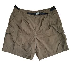 Reel Legends Cargo Shorts Mens XXL Brown Nylon Fishing Gorpcore Outdoors Hiking